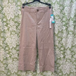 Tribal Salem High Rise Wide Leg Capri - Khaki